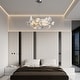 preview thumbnail 72 of 72, KAYLA 31.5" 6-Light Luxury Gold Chandelier, Modern Ceramic Leaf Branch