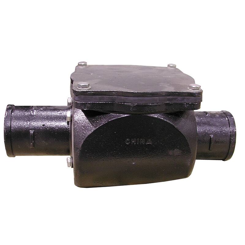 Jones Stephens B01002 2 No-Hub Cast Iron BACKWATER Valve - Black