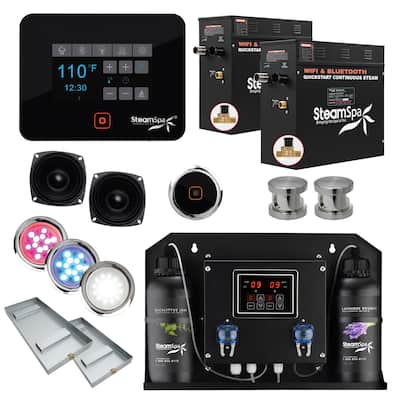 SteamSpa BKT1500-ADP Black Series WiFi and Bluetooth Double 7.5KW