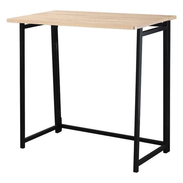 HOMCOM Modern Foldable Writing Desk Working Station Folding Table ...
