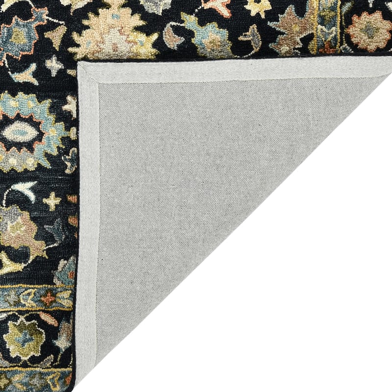 Empress Black Traditional Hand-Hooked Area Rug 2' x 3'