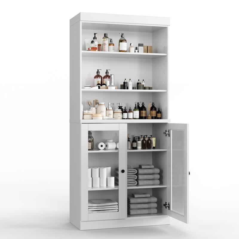 100% Solid Wood 32" Bathroom Cabinet with Optional Doors by Palace Imports