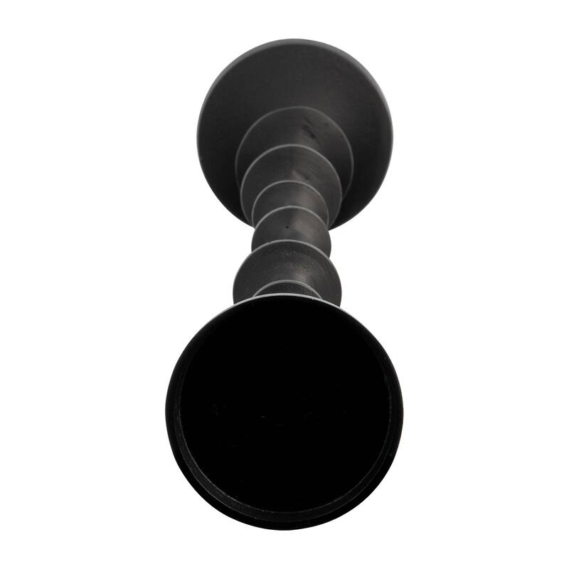 Black 36 in. Metal Abacus Floor Pillar Candle Holder