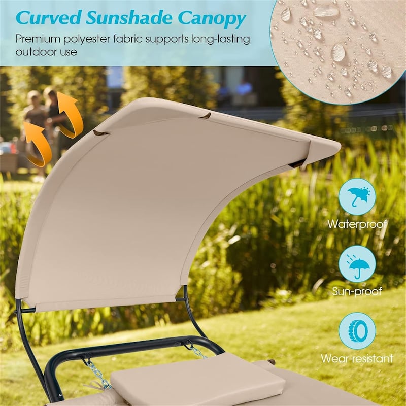 Patio Hanging Chaise Lounge Chair