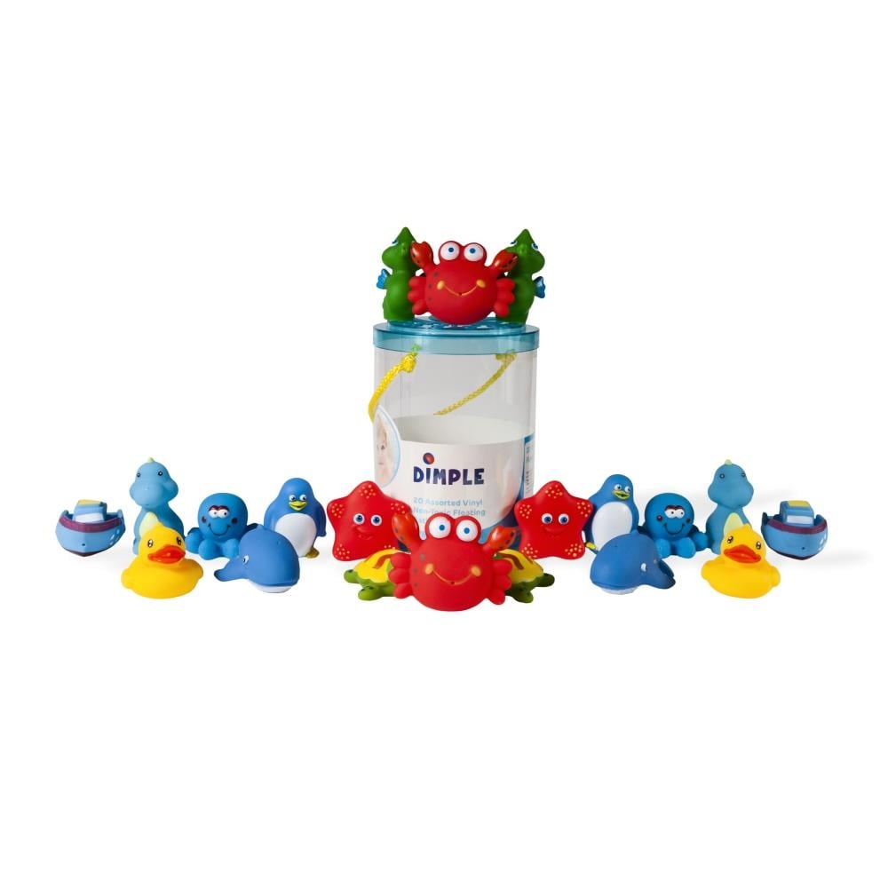 Dimple Set of 20 Floating Bath Toys, Squirter Toys for kids, 20