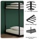 preview thumbnail 4 of 6, Twin over Twin Metal Bunk Bed with Ladders and Full-Length Guardrails