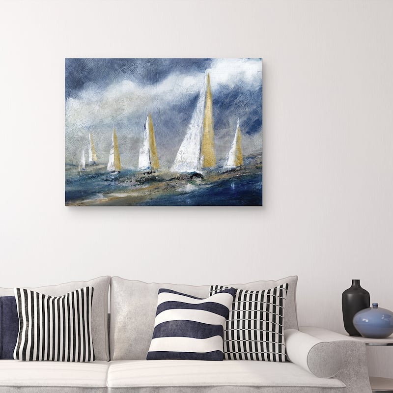 Indigo Swells by Carol Robinson Canvas Art Print