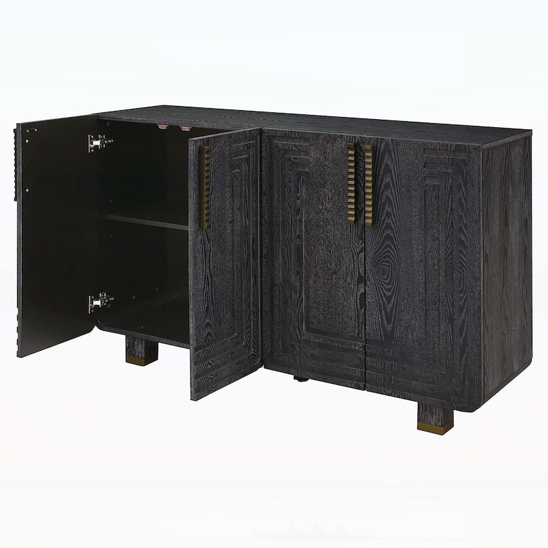 Exquisite Buffet Cabinet with Adjustable Shelves and Handcrafted Details