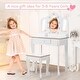 preview thumbnail 5 of 8, Toddlers and Kids Vanity Set with 3 Mirrors and Stool