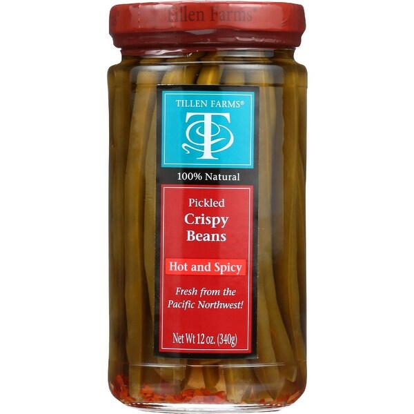 Tillen Farms Beans - Pickled - Hot and Spicy Crispy - 12 oz - case of 6