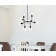 preview thumbnail 8 of 14, Hope 8 Light Pendant in with clear shade - 36 Inch