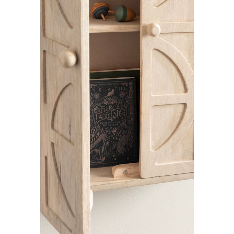 Kate and Laurel Galliene Wood Wall Cabinet