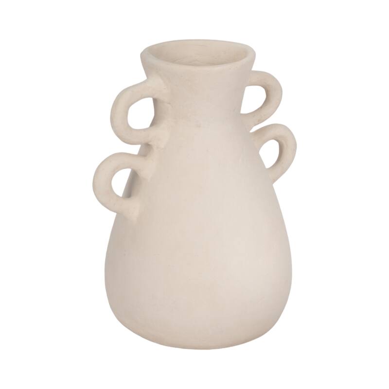 Sagebrook Home Terracotta Vase With 4 Handles, Amphora, Solid