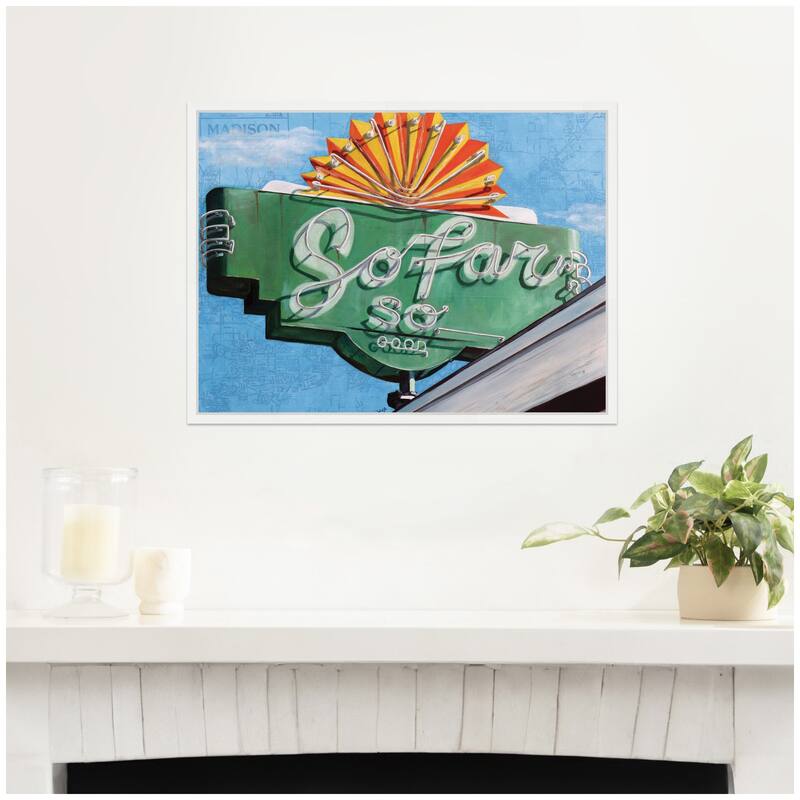 Kate and Laurel So Far by Krista V. Allenstein Framed Canvas Wall Art Print