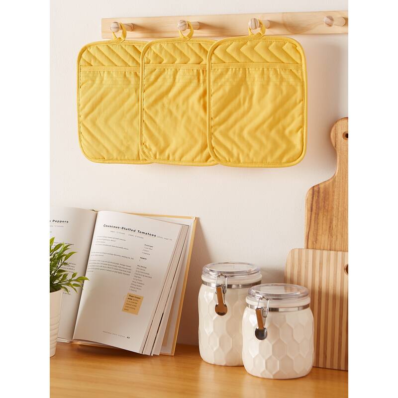 DII Quilted Kitchen Potholder Set (Set of 3)