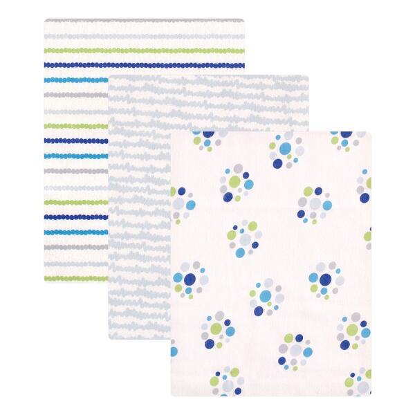 slide 1 of 1, Luvable Friends Baby Boy Cotton Flannel Receiving Blankets, Boy Dots, One Size - Boy Dots - One Size Boy Dots - One Size