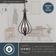 preview thumbnail 5 of 10, Monrovia 3 Light Bronze Teardrop Candle Pendant - 11.25-in W x 24-in H x 11.25-in D