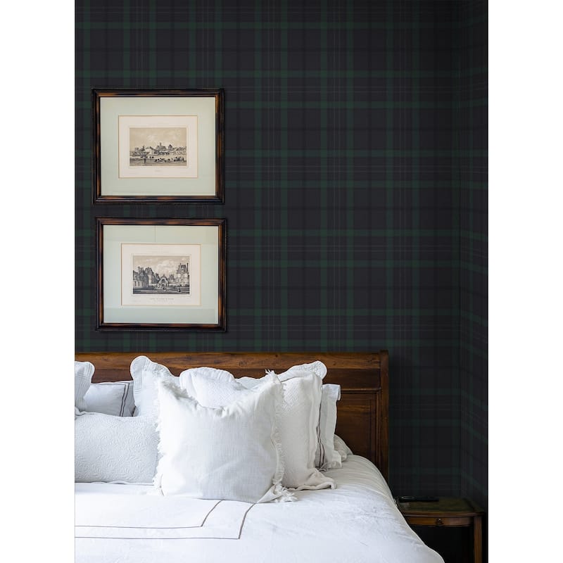 NextWall Tailor Plaid Peel and Stick Wallpaper