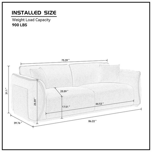 Couch Upholstered Sofa,Modern Sofa for Living Room Bed Bath & Beyond