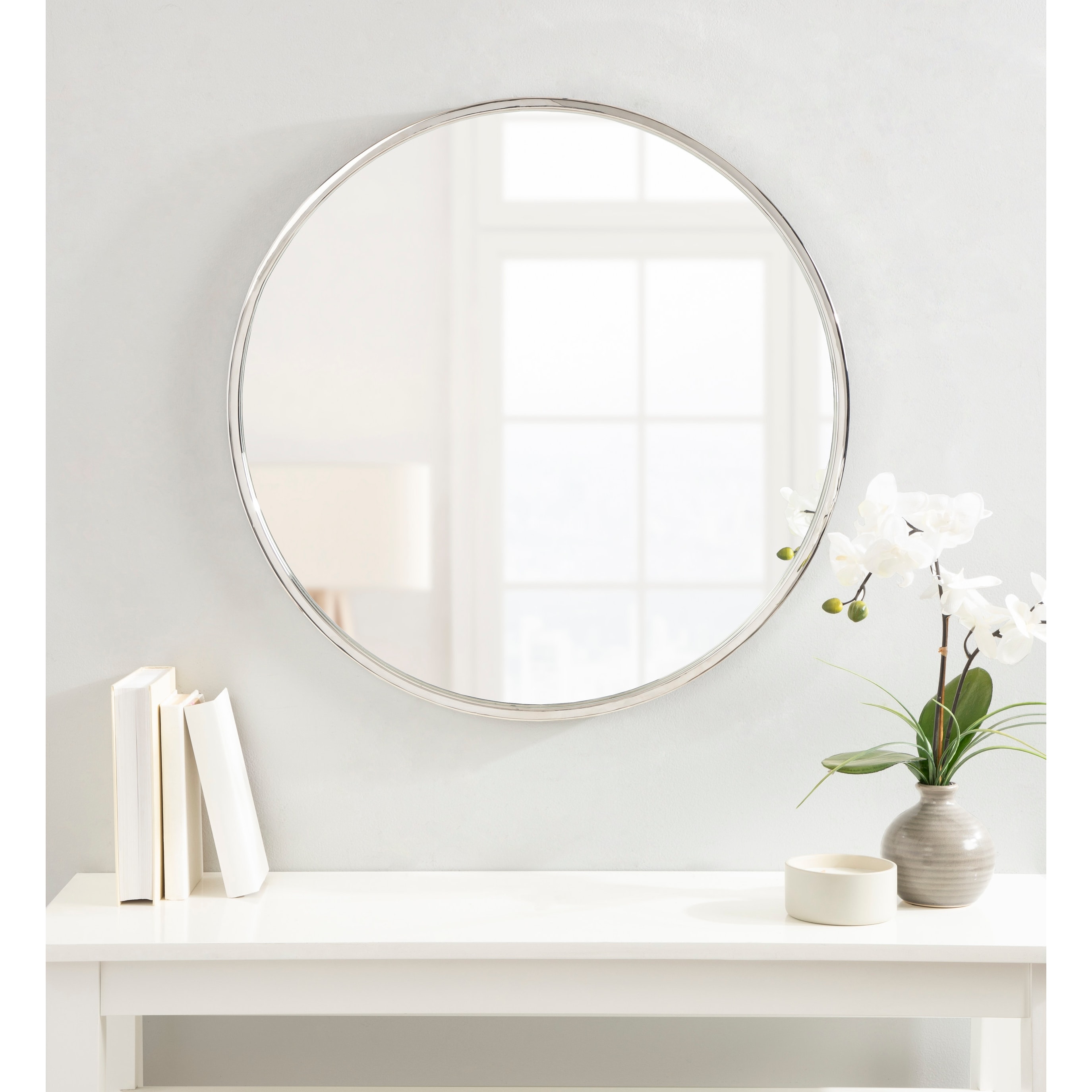 Kate and Laurel Rowla Round Wall Mirror