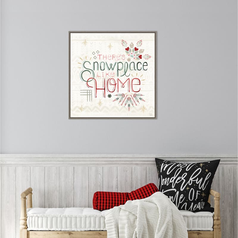 Winter Moment VIII by Dina June Canvas Art Framed - 22 x 22 in