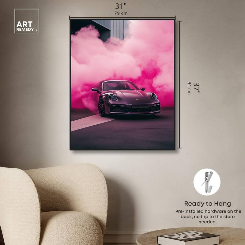 Turbocharged Pink Canvas by Art Remedy