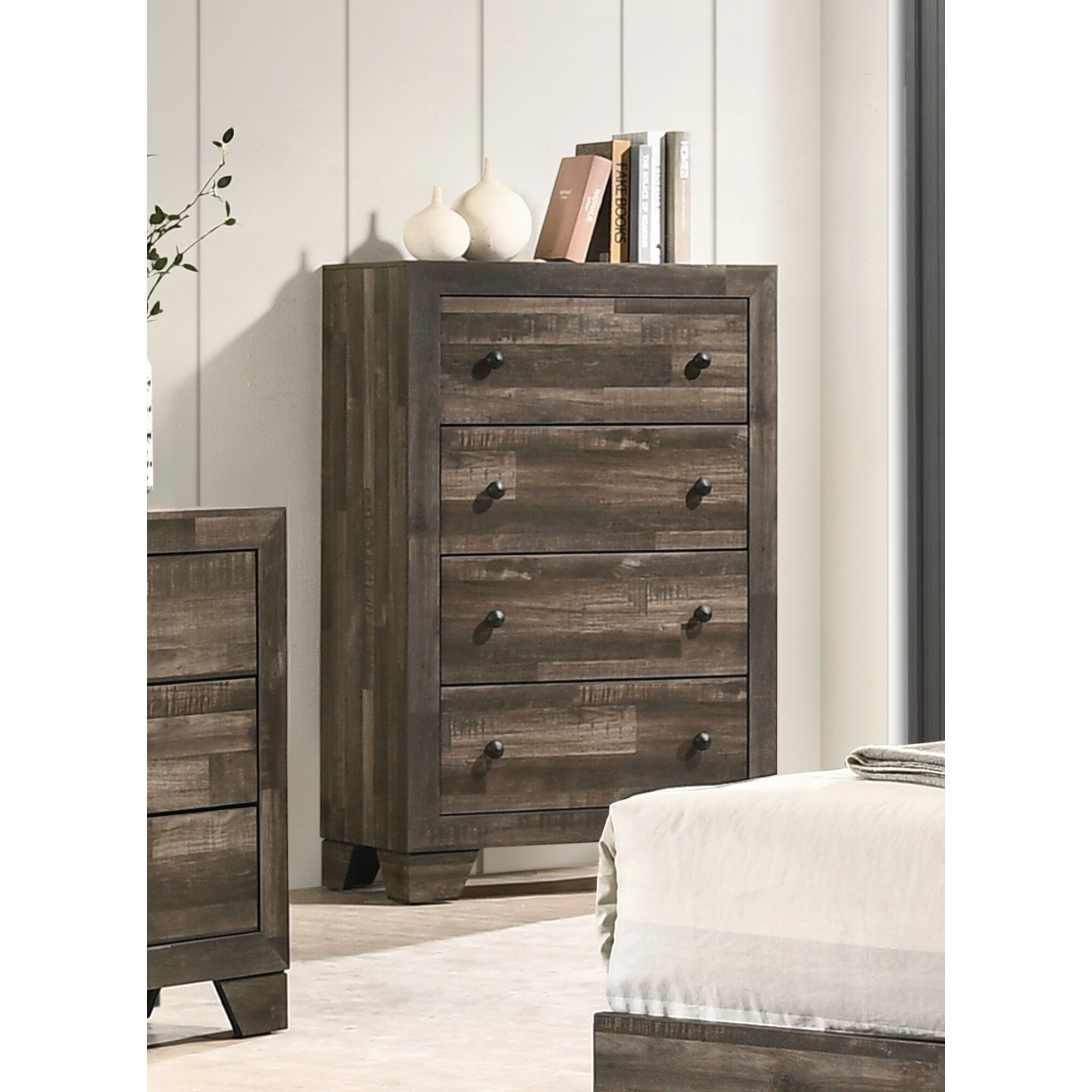 1pc Rustic Four Drawers Storage
