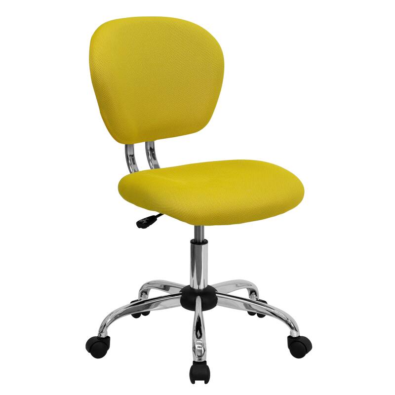 Mid-back Mesh Padded Swivel Task Office Chair with Chrome Base