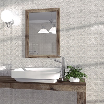 Merola Tile Milano Decor Daman Azul 7-7/8" x 7-7/8" Ceramic Wall Tile