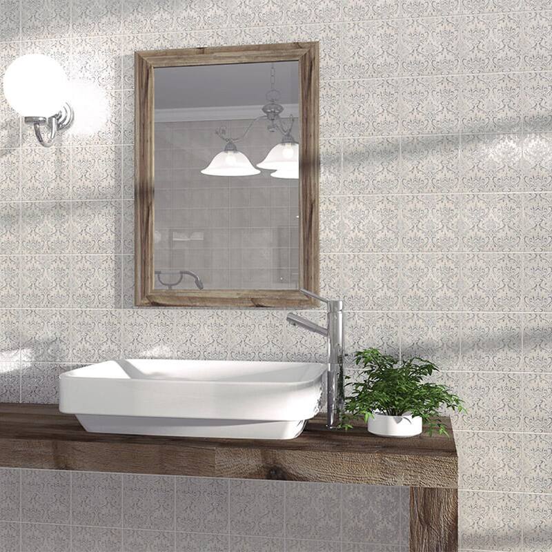 Merola Tile Milano Decor Daman Azul 7-7/8" x 7-7/8" Ceramic Wall Tile