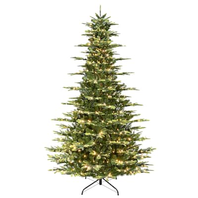 Puleo International 9 ft. Pre-Lit Aspen Fir Artificial Christmas Tree