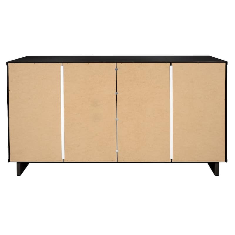 Manhattan Comfort Granville 55.07" Modern Double Wide 6 Drawer Dresser