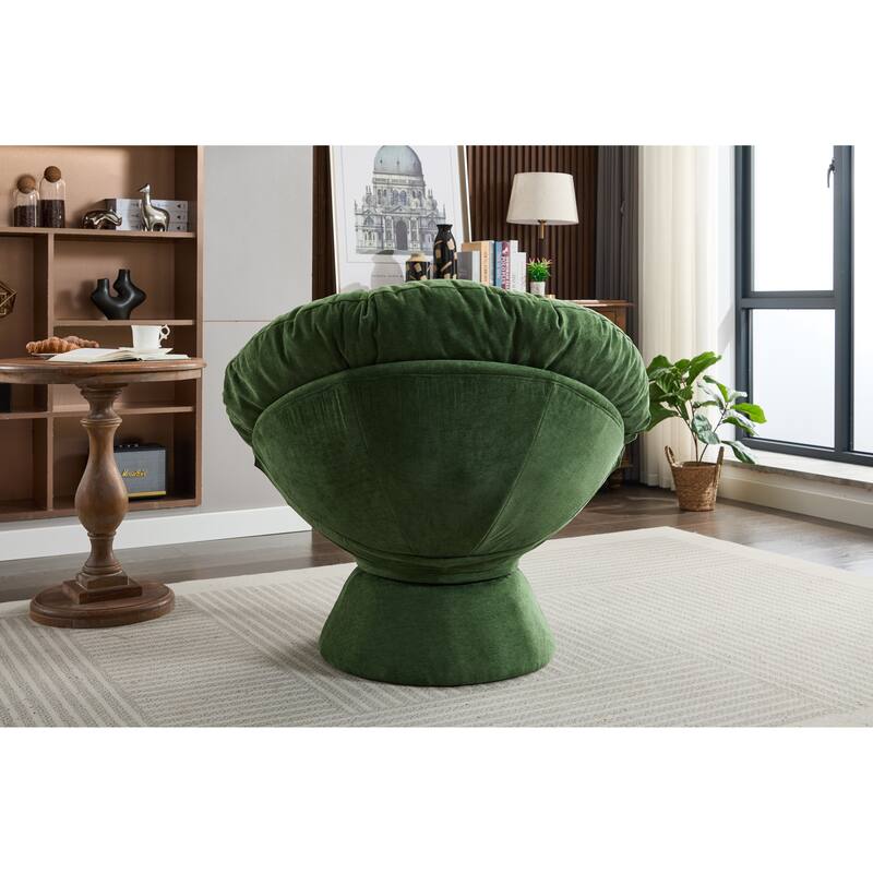 Oversized Swivel Accent Chair, 360-Degree Swivel Barrel Chair, Papasan Chair for Living Room and Bedroom Comfort
