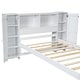 preview thumbnail 19 of 22, Twin Size Platform Bed with Storage Headboard, 3-Shelves, 2-Side Lockers, Solid Pine Wood Frame for Bedroom, Grey