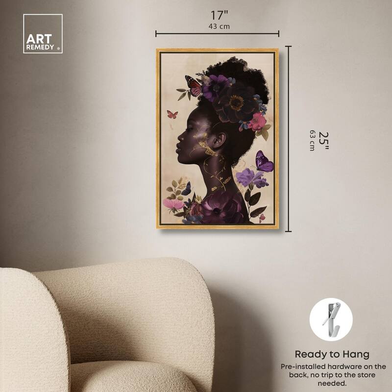 Burgundy Nectar Canvas by Art Remedy