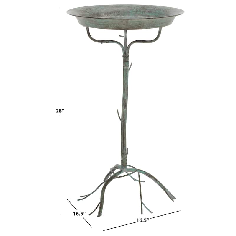 SAFAVIEH Outdoor Yamilet Bird Bath - 17Wx28Dx17H