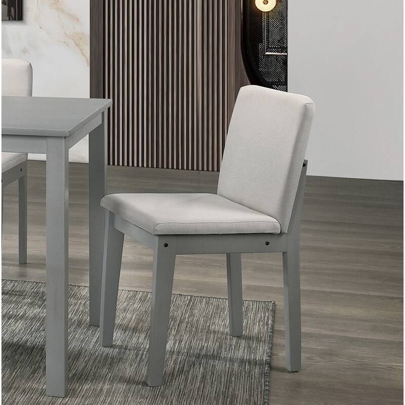 5pc Dining Room Set Dining Table 4x Chairs Fabric Chair Seat Kitchen Breakfast