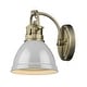 preview thumbnail 4 of 7, Golden Lighting Duncan Single Light 9" Tall Bathroom Sconce