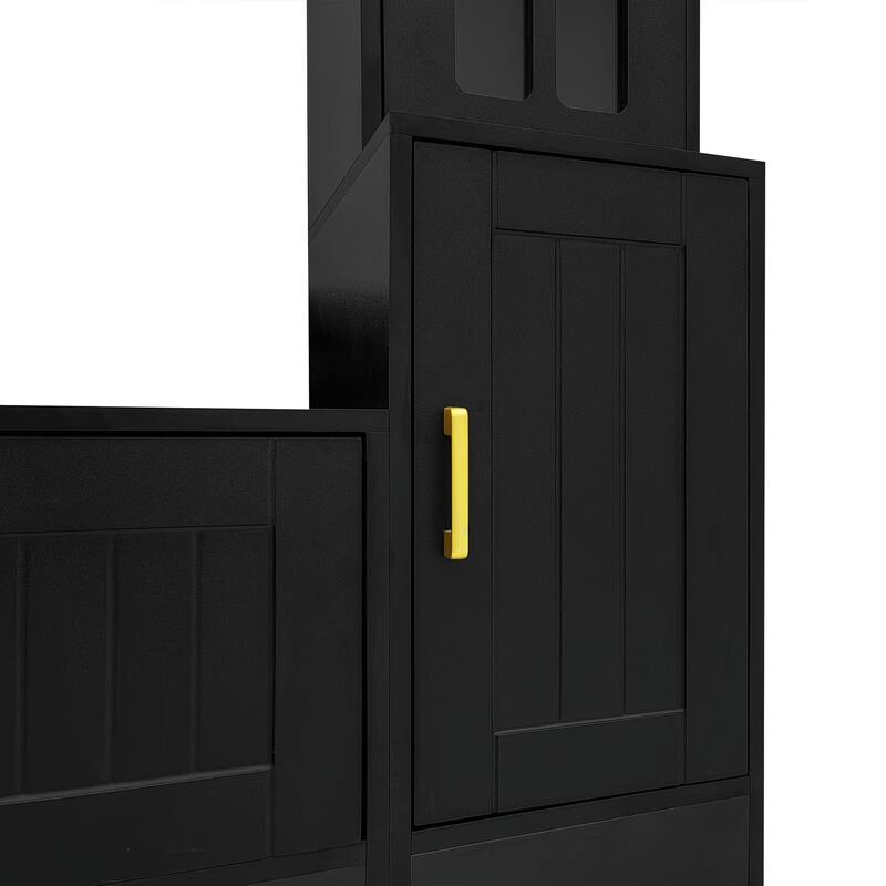 98.4" W Wall Unit Entertainment Center with Bookshelves - For TVs up to 80"