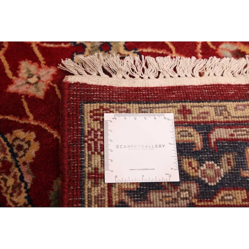 ECARPETGALLERY Hand-knotted Finest Agra Jaipur Red Wool Rug - 2'6 x 11'7
