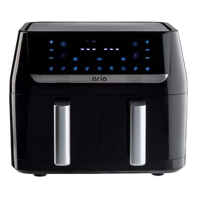 Aria 10Qt Dual Basket Air Fryer with Smart Sync Cooking Mode and Generous Cooking Capacity