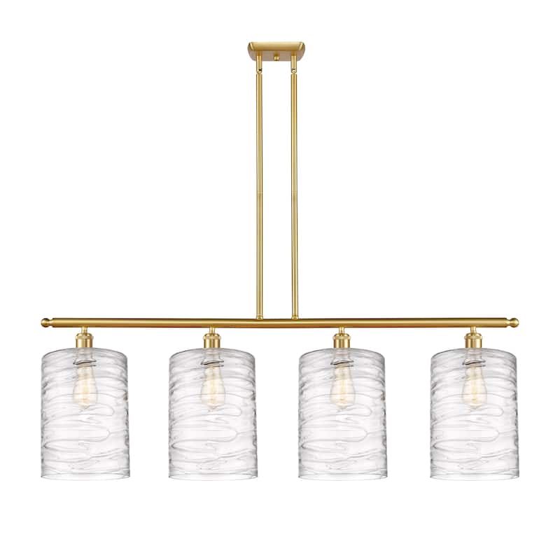 Innovations Lighting Cobbleskill - 4 Light 48" Island Light - Deco Swirl/Satin Gold