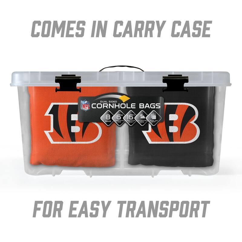 Cincinnati Bengals NFL Dual Sided Pro Stop & Slide Cornhole Bags