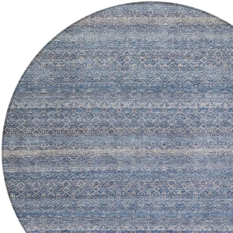 HomeRoots Striped Transitional Rectangle Outdoor Rug