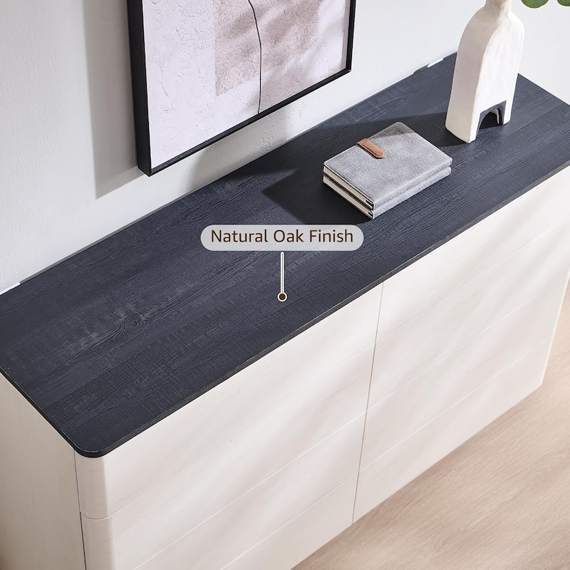 Modern 8 Drawer Dresser for Bedroom, Handle-less Wooden Dressers