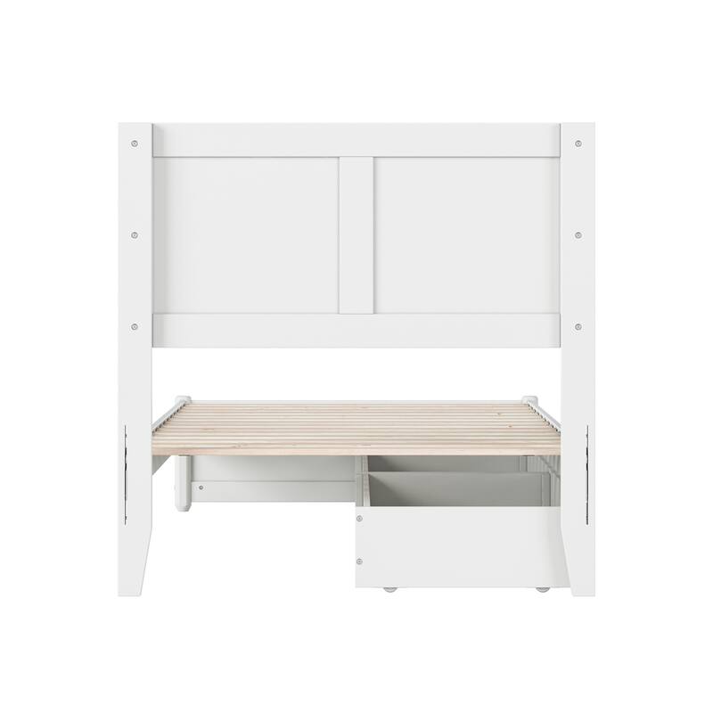 Clayton Platform Bed with Panel Footboard and Storage Drawers