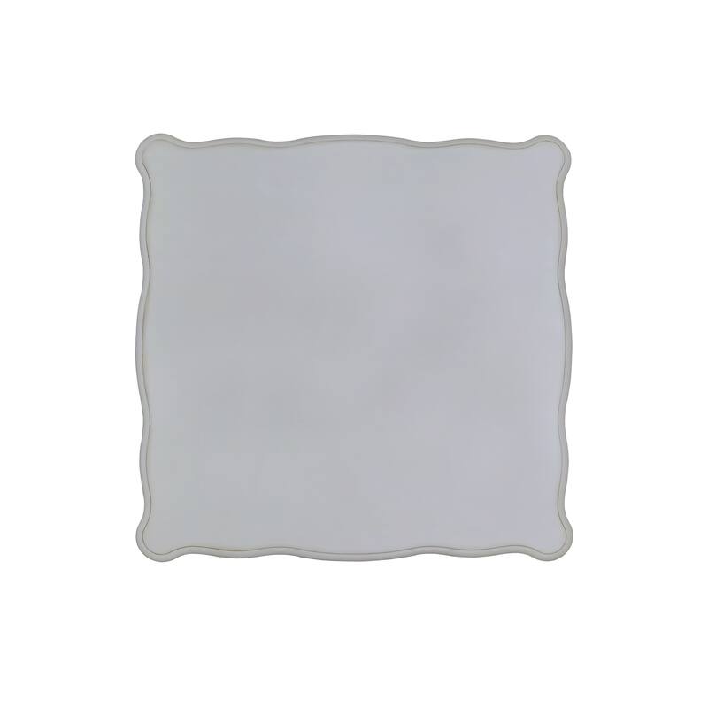 HomeRoots 58" Ivory and Gold Wood Square Coffee Table With Shelf - 58.00 in. x 30.00 in. x 26.00 in.
