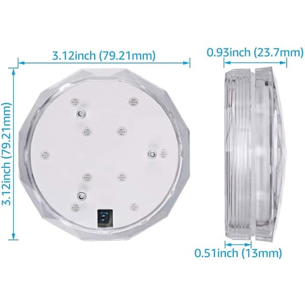 LED Underwater Lights with Remote, Battery Operated, Multi-Color, Pack of 4