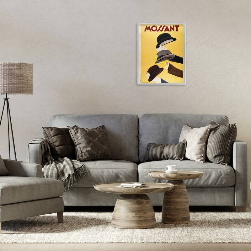 Stupell Vintage Top Hat Advertisement Framed Giclee Art Design By Marcus Jules