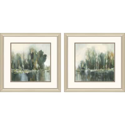 Textured Treeline S/2 Framed Art Under Glass